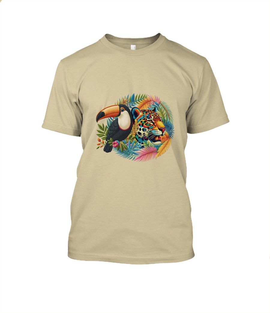 Tucan Jaguar Bordado T-Shirt Unisex