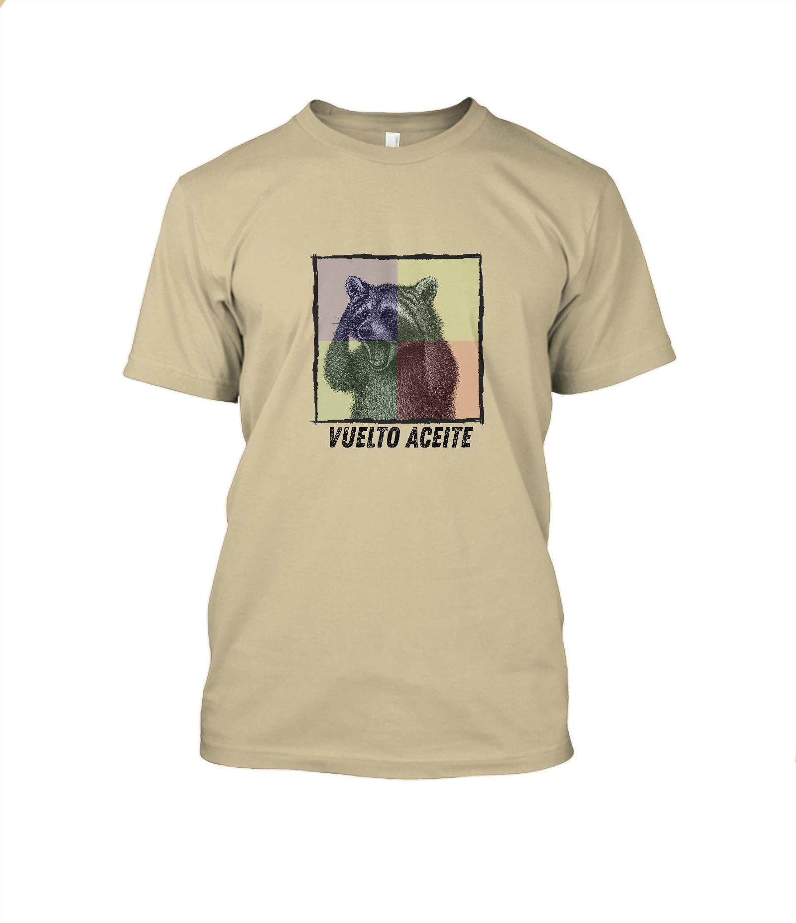 Mapache Vuelto Aceite T-Shirt Cuello redondo Unisex