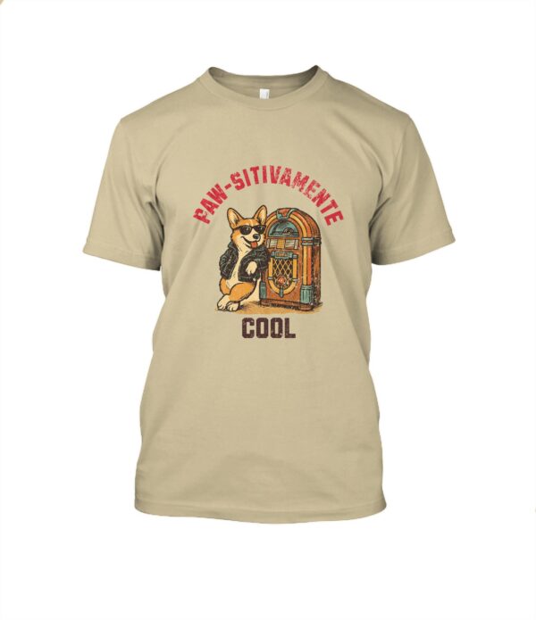 Corgi Rockola — Paw-sitivamente Cool T-Shirt Cuello redondo Unisex