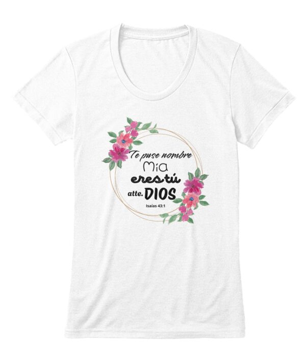 Te puse Nombre, Mía eres tú | T-shirt Cuello V Mujer