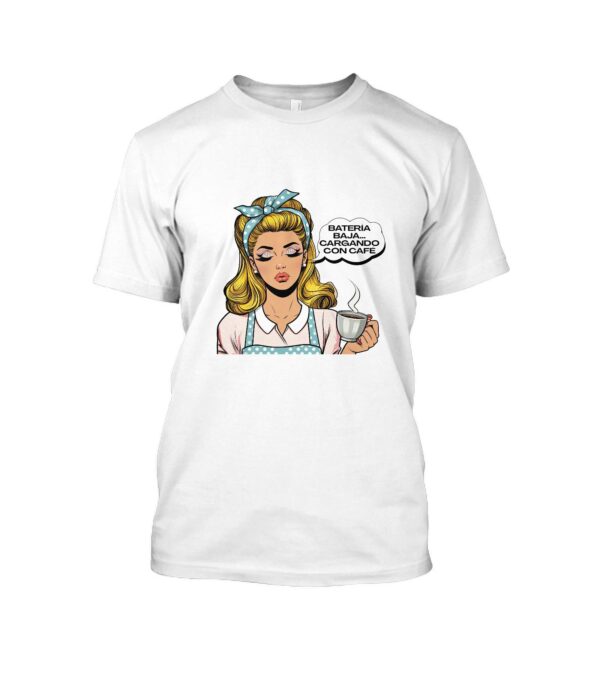 Batería baja, Cargando con Café | T-Shirt Cuello redondo Unisex