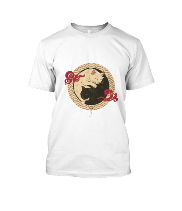 Gatos Yin Yangs T-Shirt Cuello redondo Unisex