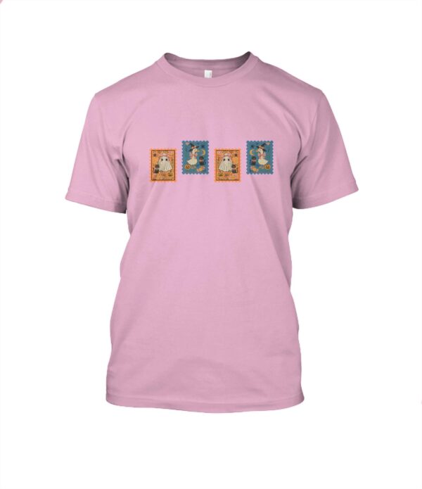 Estampas Halloween Bodado Coquette T-Shirt Cuello redondo Unisex