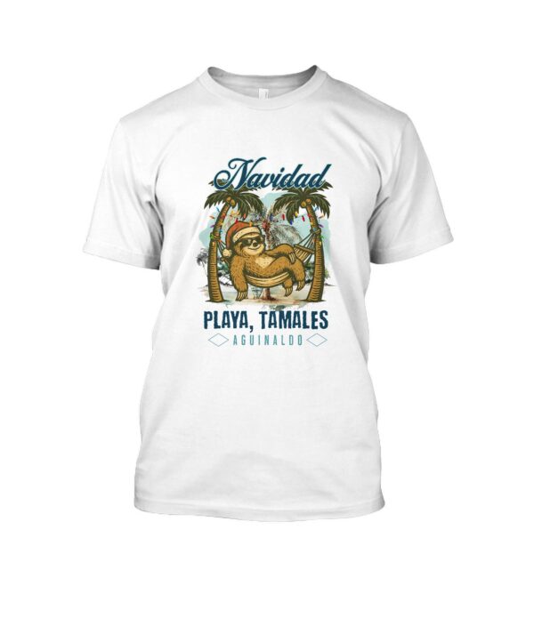 Perezoso en Navidad T-Shirt Cuello redondo Unisex