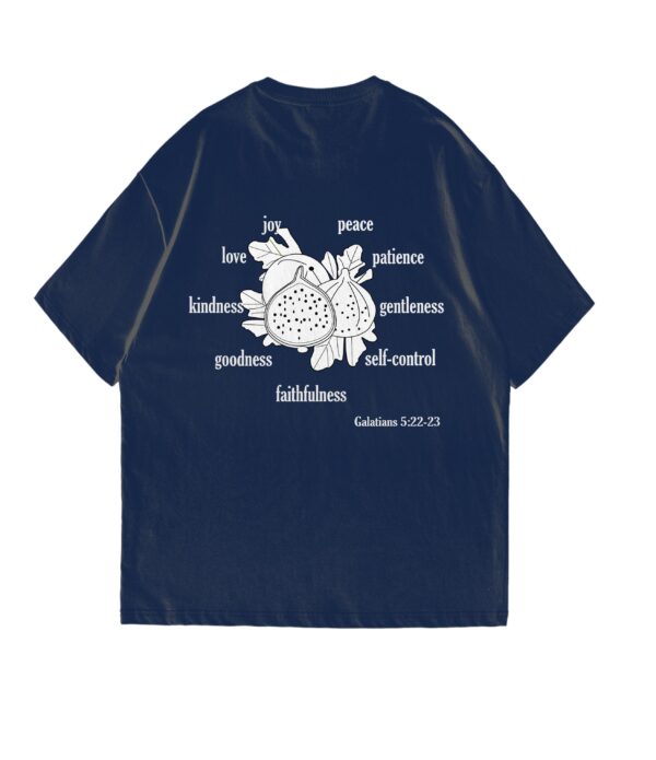 T-Shirt Oversize Unisex -Frutos del espíritu (Blanco y negro)