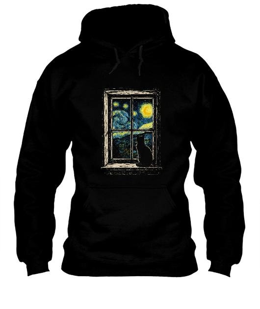 Gato de Van Gogh - Hoodie Unisex Heavy Blend