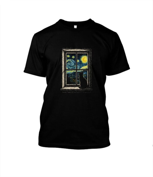 Gato de Van Gogh T-Shirt Cuello redondo Unisex