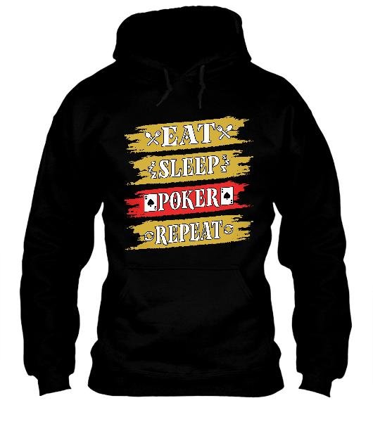 Hoodie POKER Unisex Heavy Blend "EAT AND POKER"